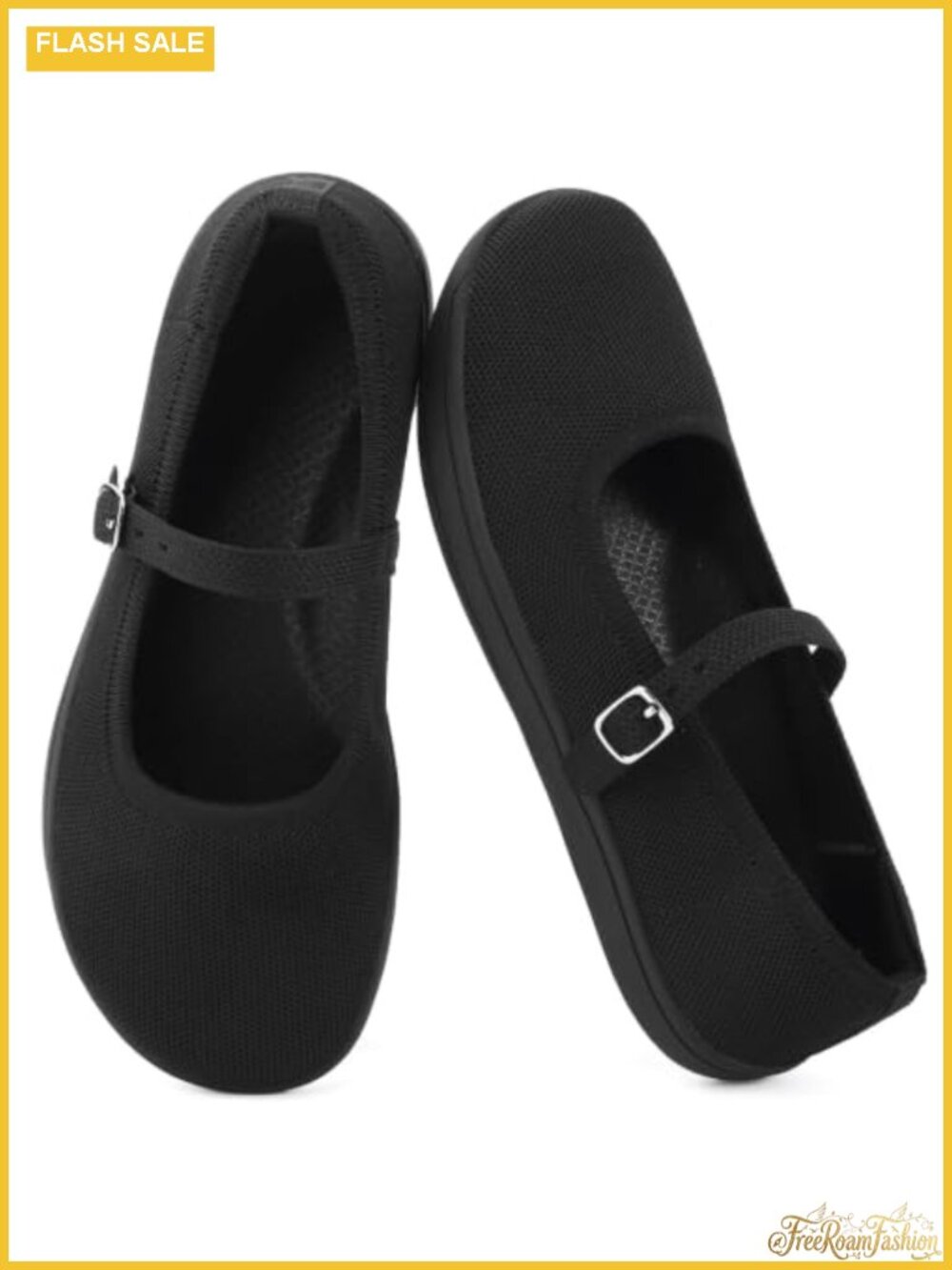 Womens Wide Toe Box Barefoot Mary Jane Flats with Arch Support